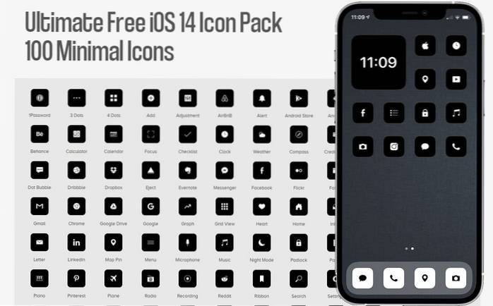 iOS 14 brugerdefinerede ikonpakke