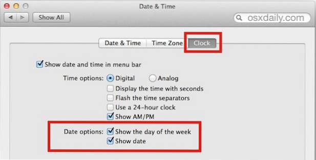 mac show year in menu bar