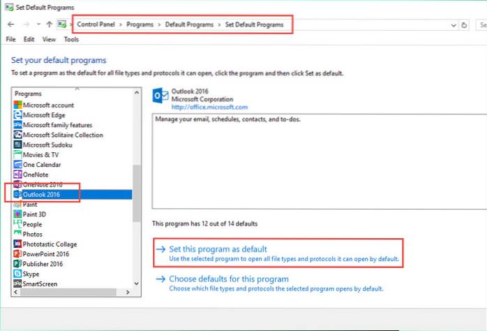 microsoft edge default mail client