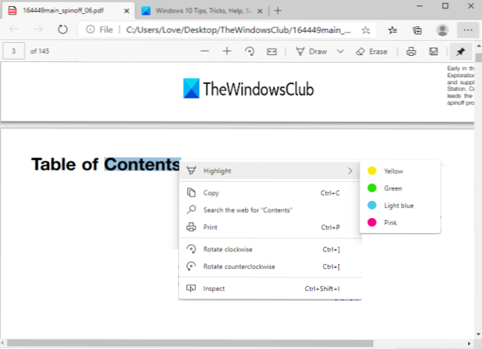 evidențierea Microsoft Edge nu funcționează