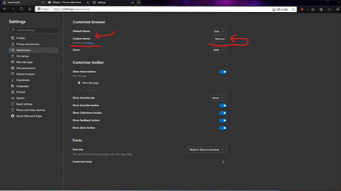 microsoft edge themes