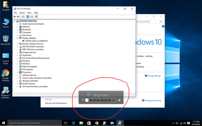 nvidia lysstyrke kontrol windows 10