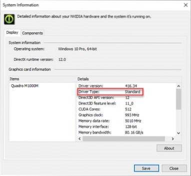 fereastra panoului de control nvidia 10