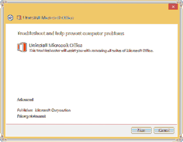 Office 2010 fix det afinstallere