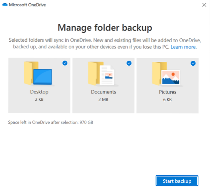 zálohování složky onedrive pc