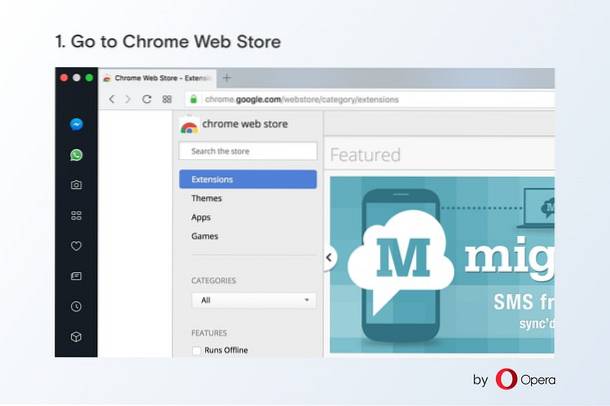 opera installeer Chrome-extensies