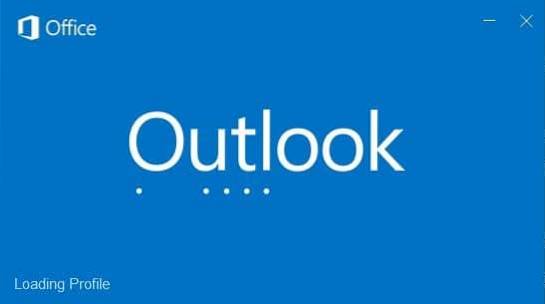 outlook 2016 loading profile stuck