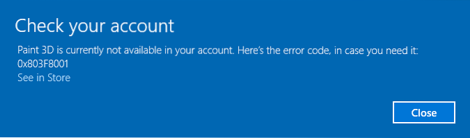 paint 3d not opening
