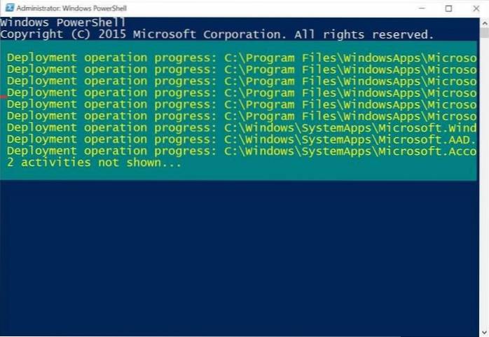 aplicativos de reparo do PowerShell para windows
