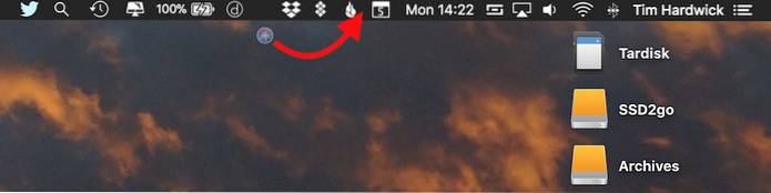 omorganisere menylinjen mac