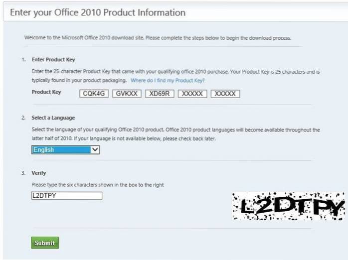 installer Office 2010 på nytt uten CD