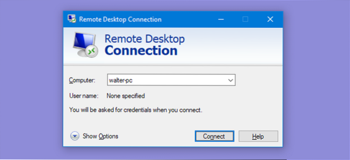 ekstern desktopforbindelse