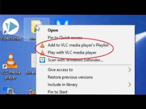 usuń vlc z menu kontekstowego