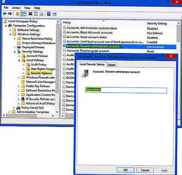 přejmenovat účet hosta Windows 10