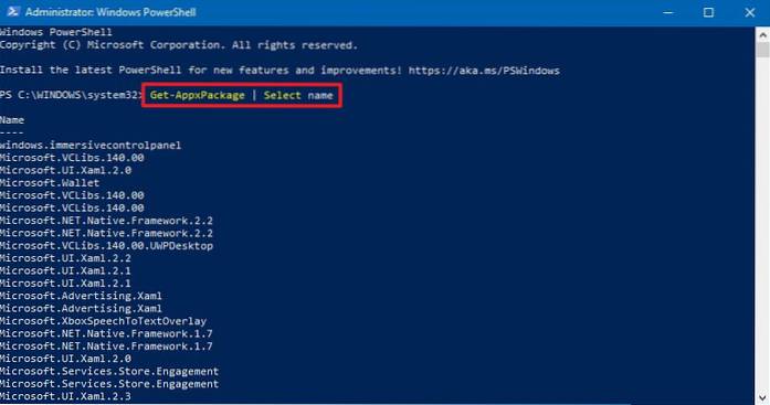 reset windows 10 apps powershell