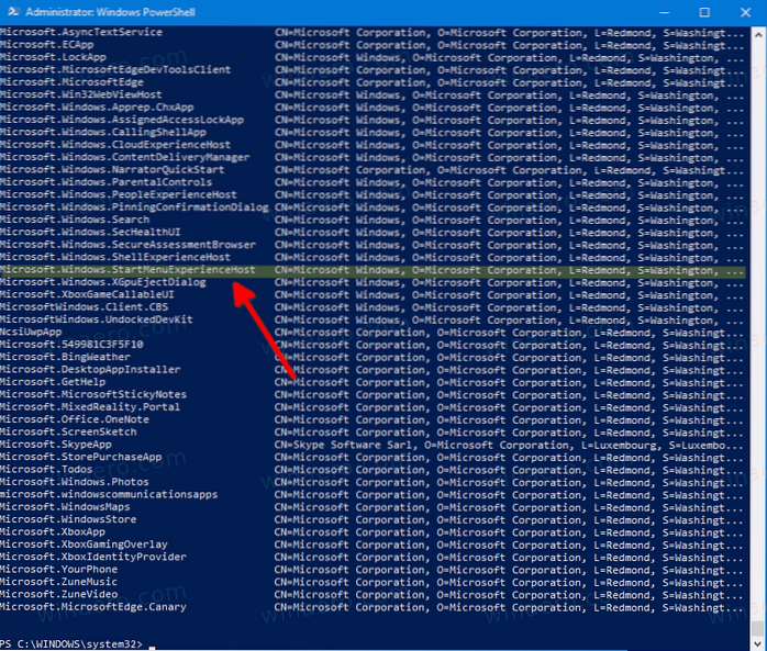 Tilbakestill Windows Apps PowerShell
