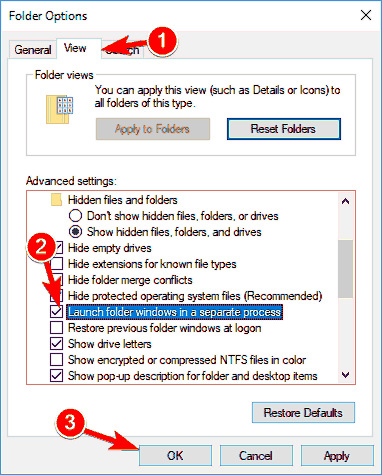 restore file explorer windows 10