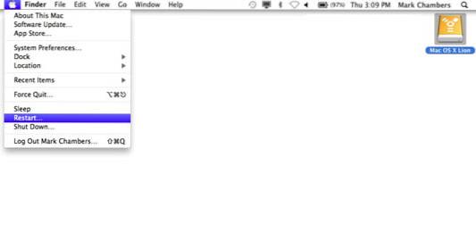 shut down vs restart mac