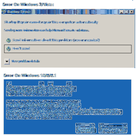 opstartsreparation kan ikke reparere denne computer automatisk