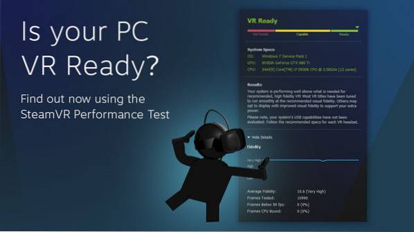 ånga vr prestanda test