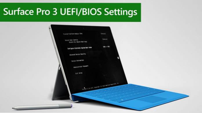 aggiornamento del bios di surface pro 3