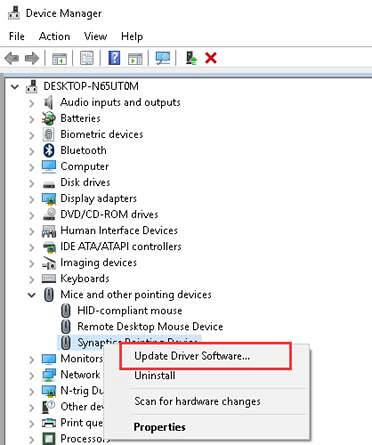 pilote du pavé tactile synaptics windows 10 asus