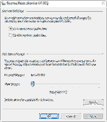 dimensioni ripristino sistema windows 10