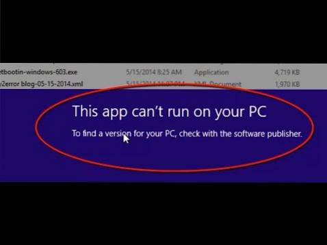 tuto aplikaci nelze spustit na vašem počítači se systémem Windows Server 2016