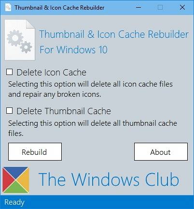 thumbnail icon cache rebuilder
