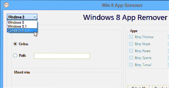dezinstalați aplicațiile implicite Windows 8