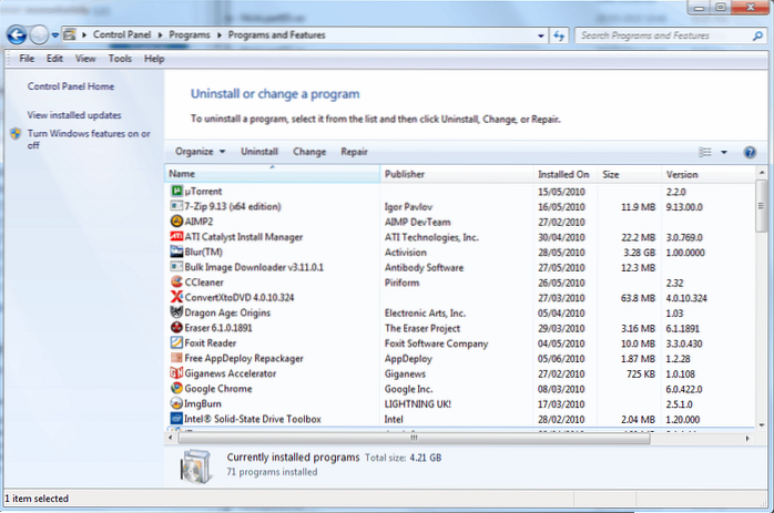 desinstalar programas