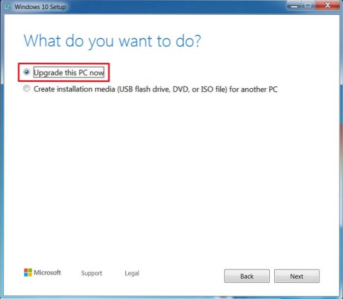 uaktualnij Windows 7 do narzędzia Windows 10