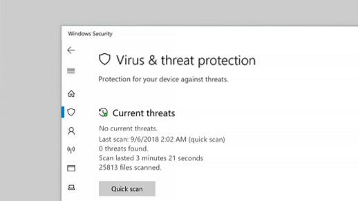 instellingen voor virus- en bedreigingsbeveiliging