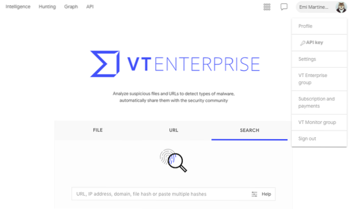 virustotal api