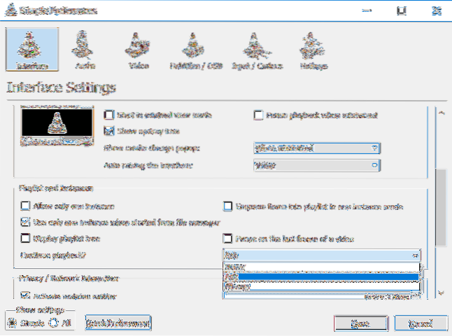 lista de reprodução de currículo vlc