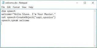 discorso di benvenuto in Windows 10