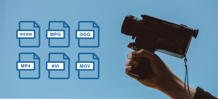 what are the formats of video files