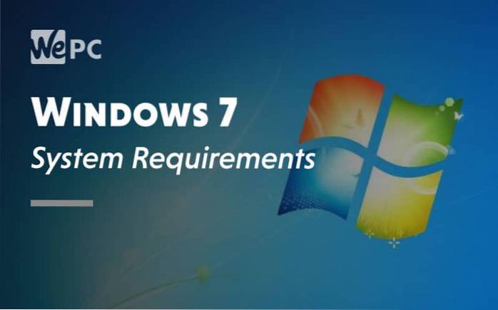 jaké jsou systémové požadavky systému Windows 7
