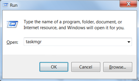 what command does the task manager call