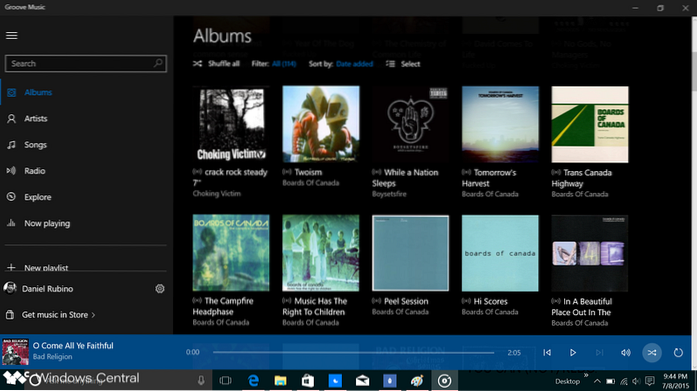 qu'est-ce que la musique groove windows 10