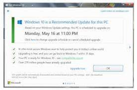 ¿Windows 7 se actualizará automáticamente a Windows 10?