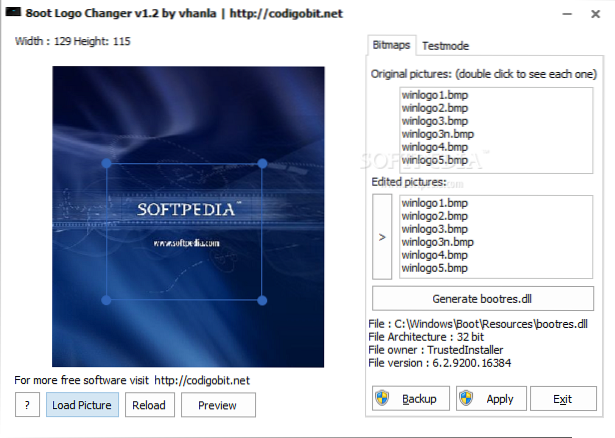 Windows 10 oppstartslogo-skifterprogramvare