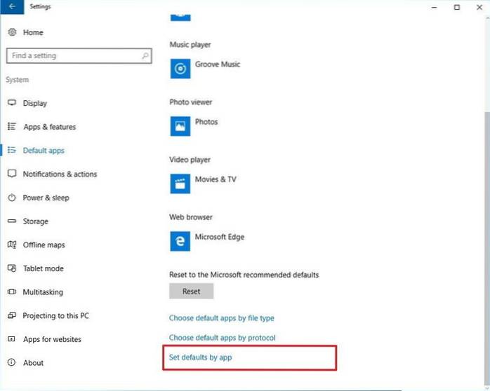windows 10 choose default apps by file type not listed