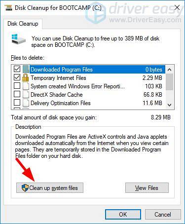 cache vider windows 10