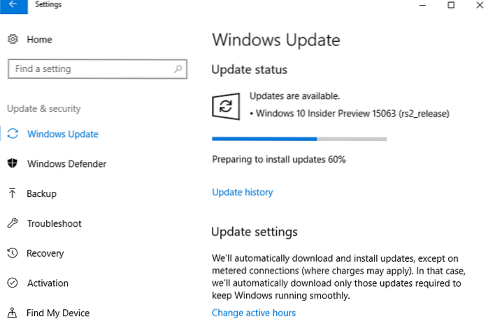 Windows 10 creators update 1703 descargar compilación 15063