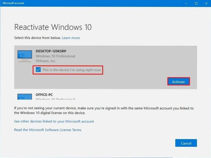 Windows 10 deaktivován po změně hardwaru