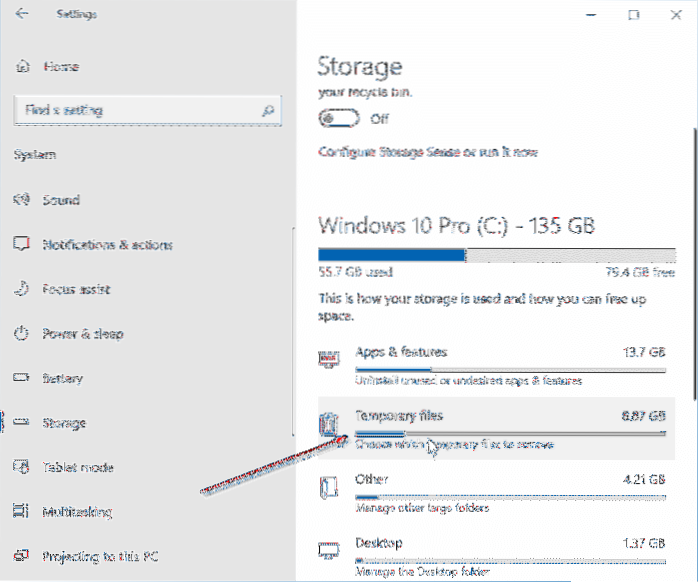 Windows 10 eliminar archivos de actualización temporales