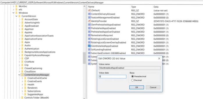 Windows 10 deaktiviert automatische Download-Apps