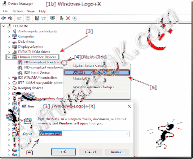 Windows 10 desativa o atalho da tela de toque