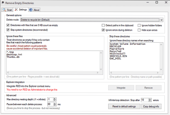 pastas vazias dlna do windows 10